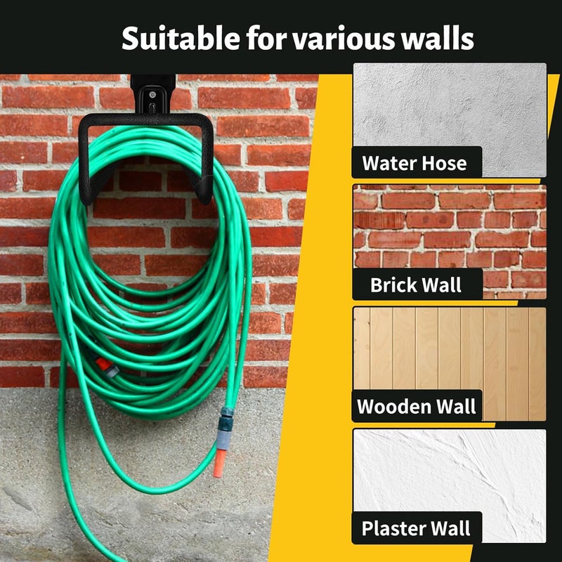 SBGGRL 2 pcs Garden Hose Holder Wall Mount - Heavy Duty Hose Hanger for Outside Yard Garden Storage Hook Rack - Image 4